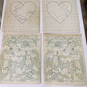 Lot 4 1980s Duo Tang Scribbler portfolio folders 57460 UNUSED